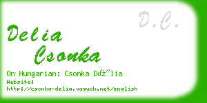 delia csonka business card